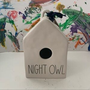 New Rae Dunn “NIGHT OWL” Birdhouse By Magenta